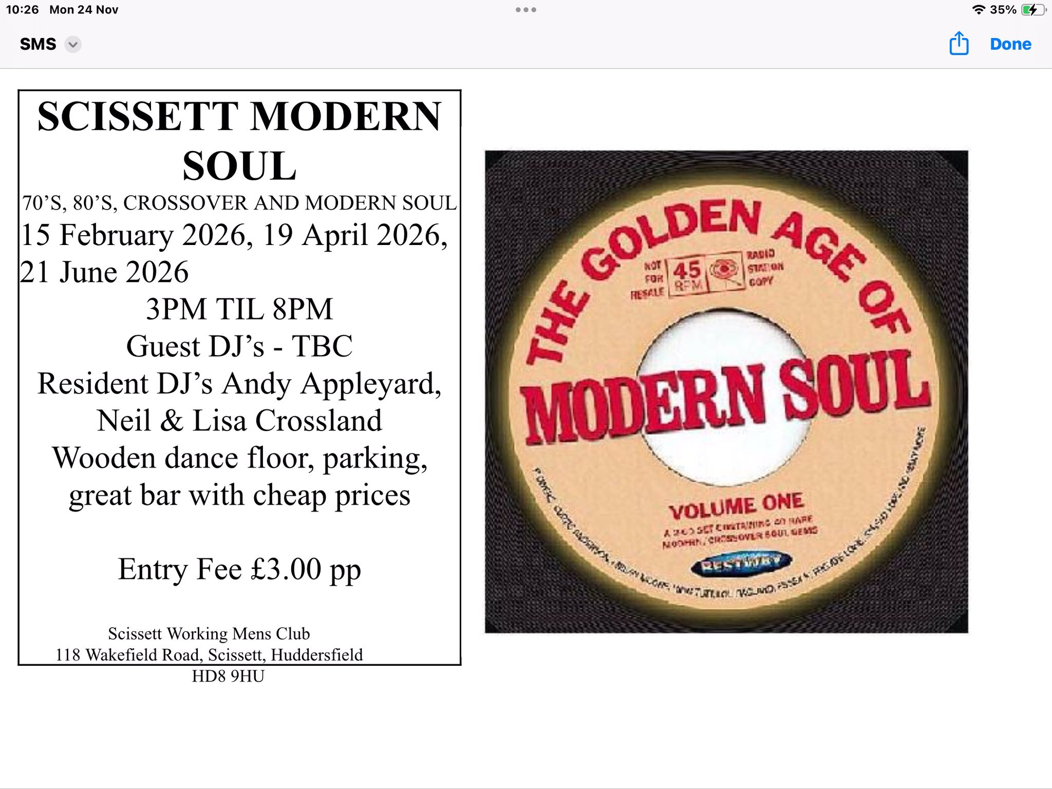 Modern Soul Sunday 19th April