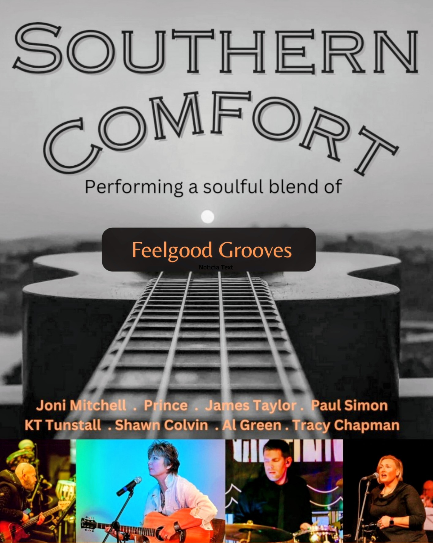May 8th. Southern Comfort Live Band. Feel Good Grooves